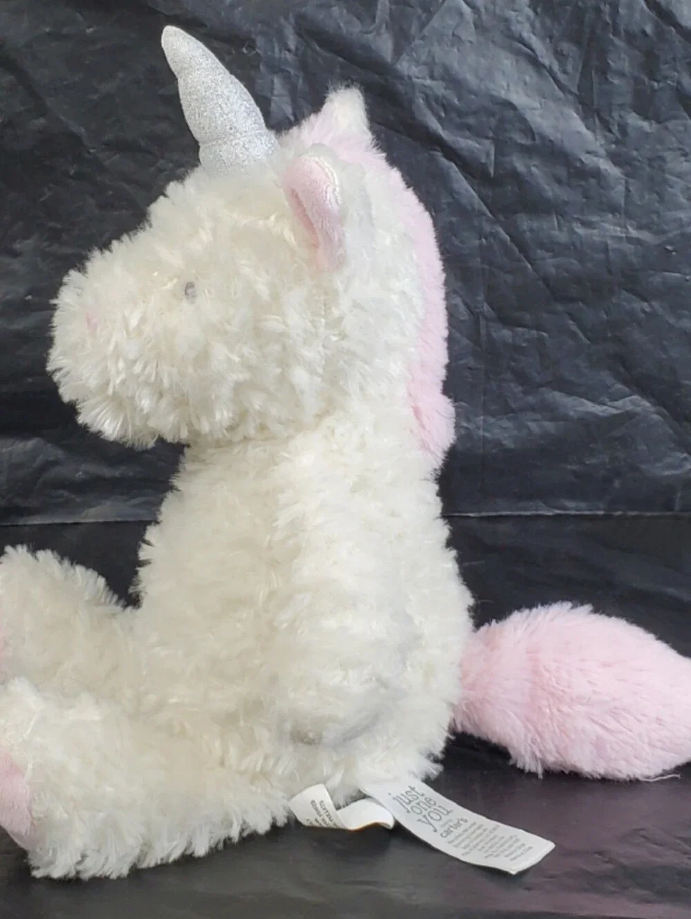 Just One You Carters Unicorn Shaggy Stuffed Animal Plush Baby Toy - GUC